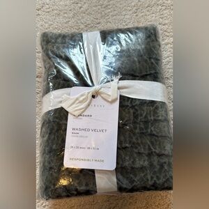 Pottery Barn Washed Velvet Sham Loden